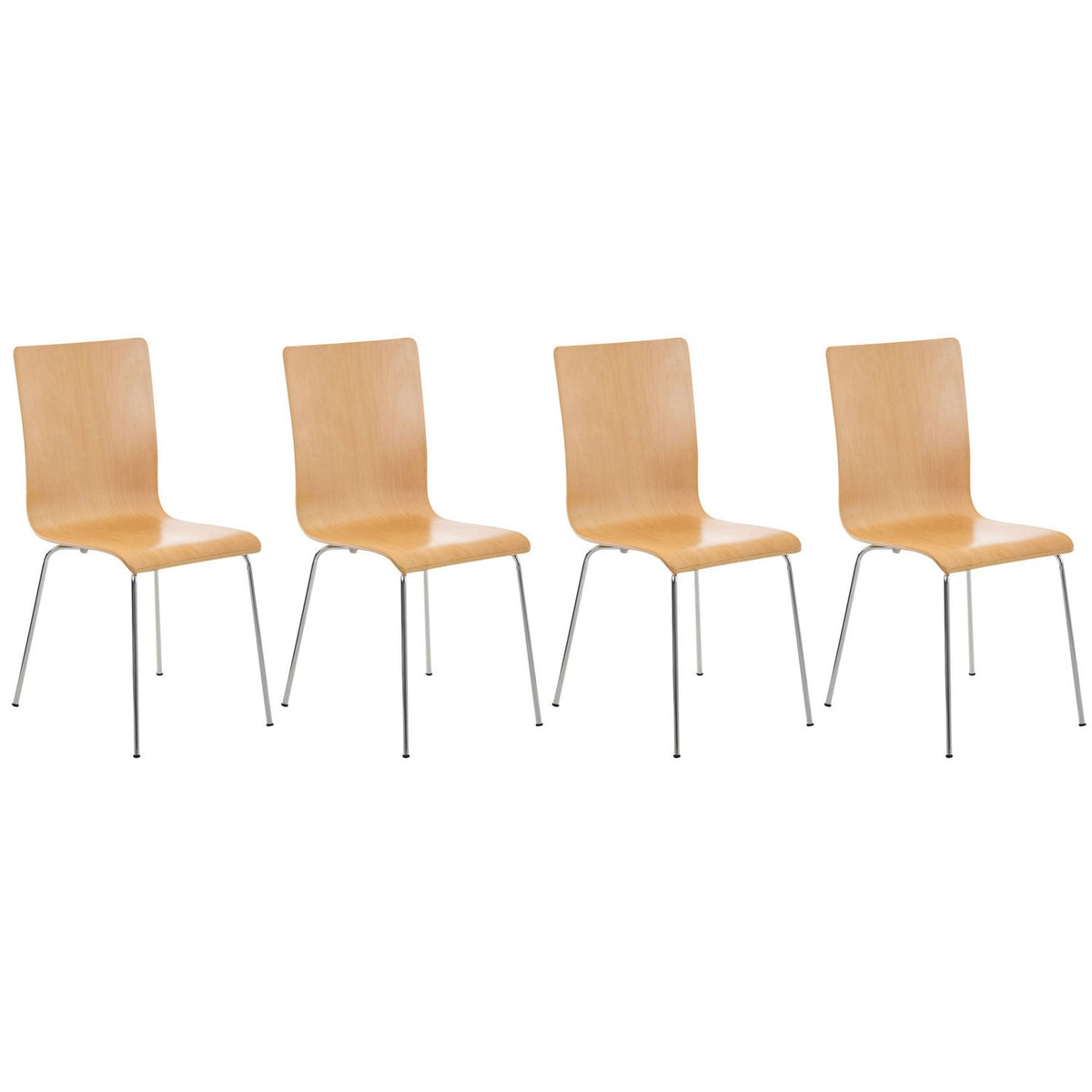 4er Set Besucherstuhl Pepe - natura