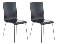 2er Set Besucherstuhl Pepe - schwarz
