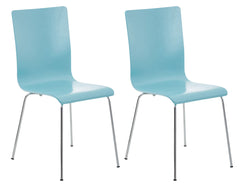 2er Set Besucherstuhl Pepe - hellblau