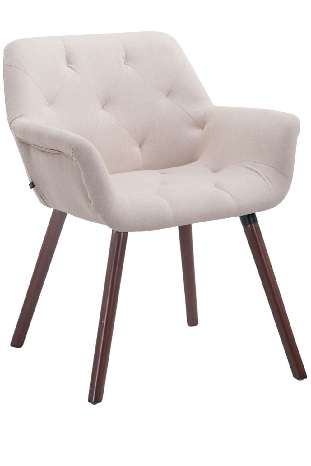 Besucherstuhl Cassidy Stoff walnuss - beige