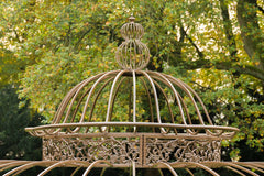 Luxus Pavillon Romantik V2 rund 350 cm - antik braun