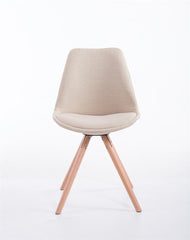 Besucherstuhl Toulouse Stoff Natura Rund - creme
