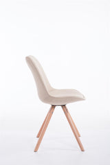 Besucherstuhl Toulouse Stoff Natura Rund - creme