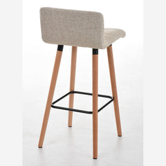 2er Set Barhocker Lincoln Stoff natura - creme