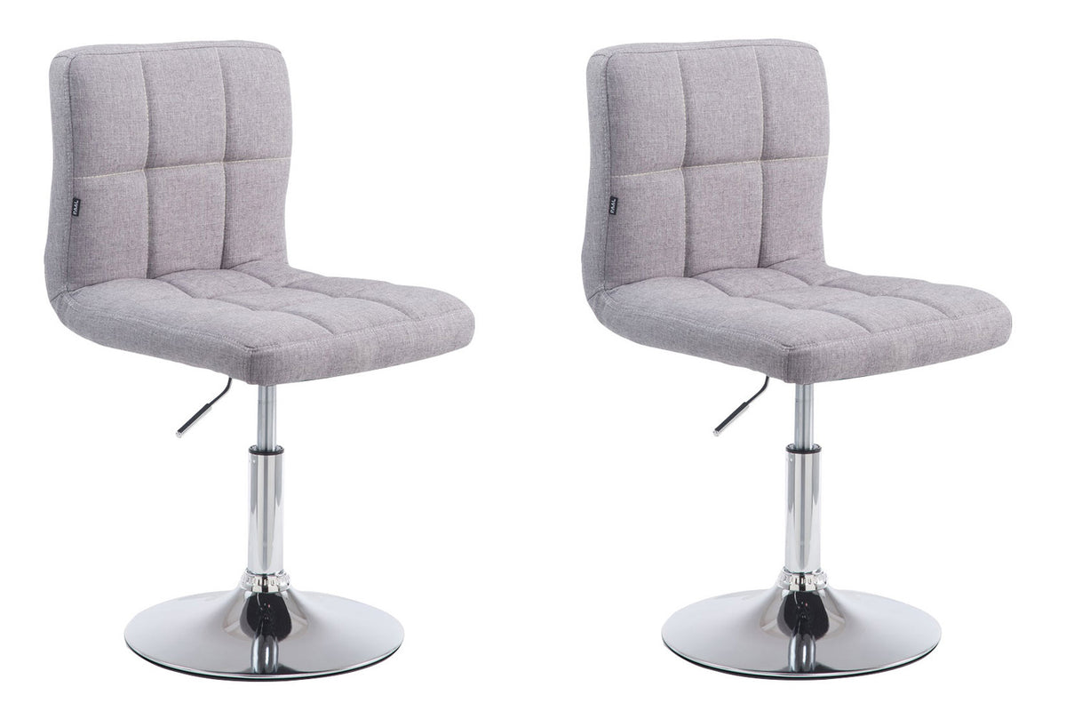 2er Set Lounger Palma V2 Stoff - grau by Dropshipping-Europe – Barhocker