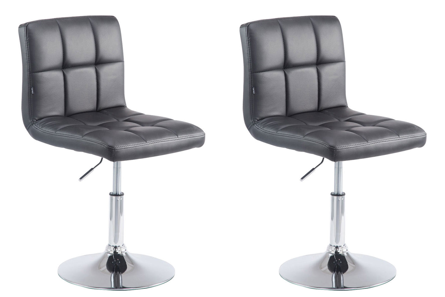 2er Set Lounger Palma V2 Kunstleder - schwarz by Dropshipping-Europe – Barhocker