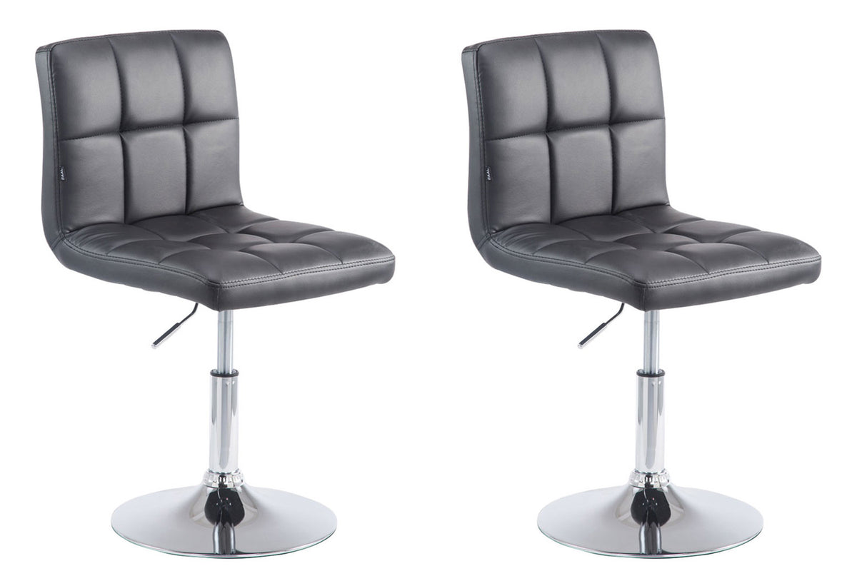 2er Set Lounger Palma V2 Kunstleder - schwarz by Dropshipping-Europe – Barhocker