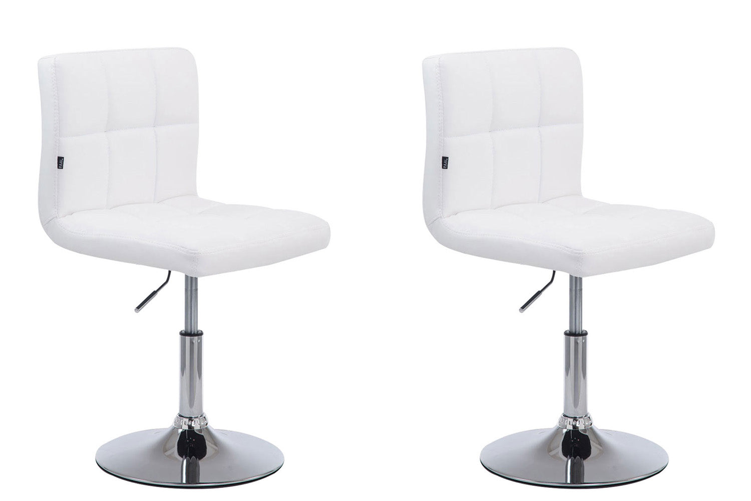 2er Set Lounger Palma V2 Kunstleder - weiß by Dropshipping-Europe – Barhocker