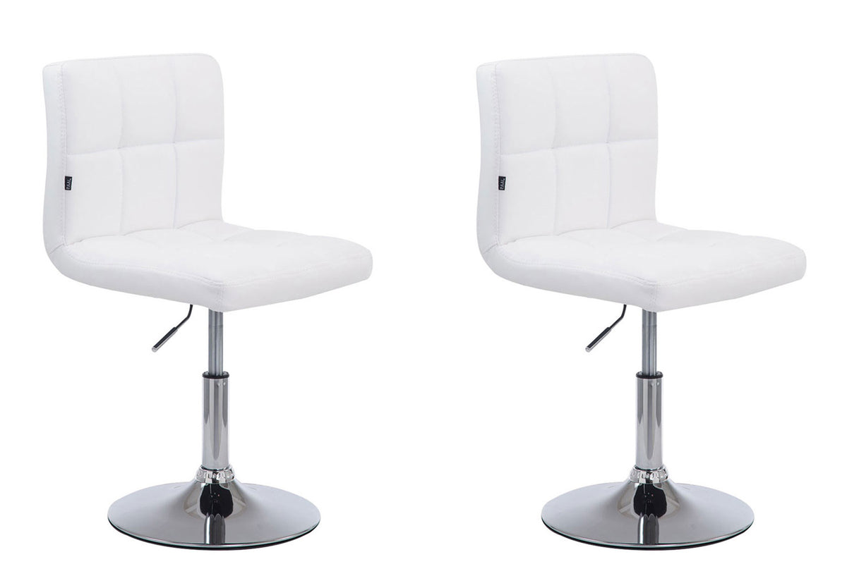 2er Set Lounger Palma V2 Kunstleder - weiß by Dropshipping-Europe – Barhocker
