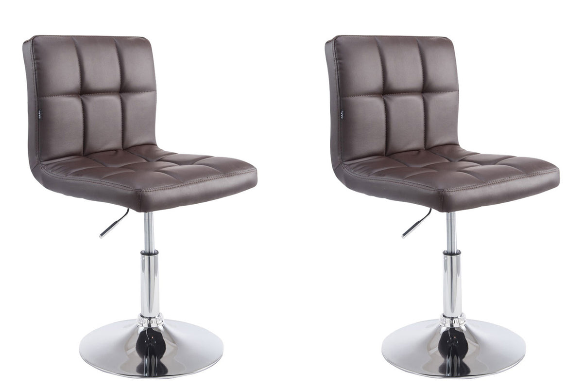 2er Set Lounger Palma V2 Kunstleder - braun by Dropshipping-Europe – Barhocker