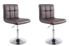2er Set Lounger Palma V2 Kunstleder - braun by Dropshipping-Europe – Barhocker