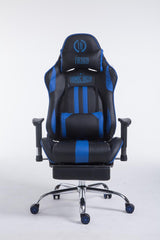 Racing Bürostuhl Limit V2 Kunstleder mit Fußablage - schwarz/blau