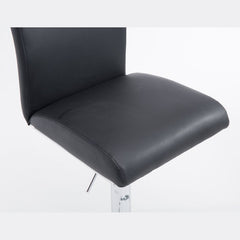 2er Set Barhocker Köln Kunstleder chrom - schwarz