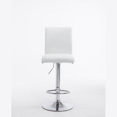 2er Set Barhocker Köln Kunstleder chrom - weiß