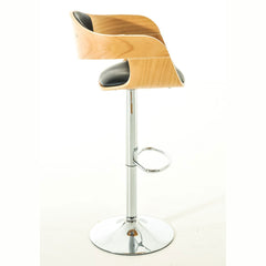 2er Set Barhocker Kingston C Kunstleder - natura/schwarz