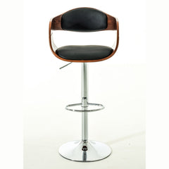 2er Set Barhocker Kingston C Kunstleder - walnuss/schwarz