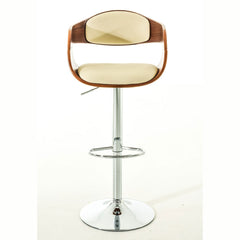 2er Set Barhocker Kingston C Kunstleder - walnuss/creme