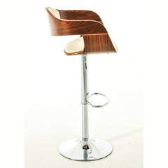2er Set Barhocker Kingston C Kunstleder - walnuss/creme