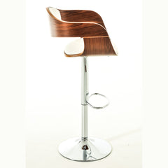 2er Set Barhocker Kingston C Kunstleder - walnuss/weiß