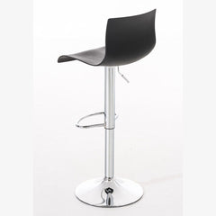 2er Set Barhocker Hoover Kunststoff chrom - schwarz