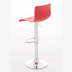 2er Set Barhocker Hoover Kunststoff chrom - rot