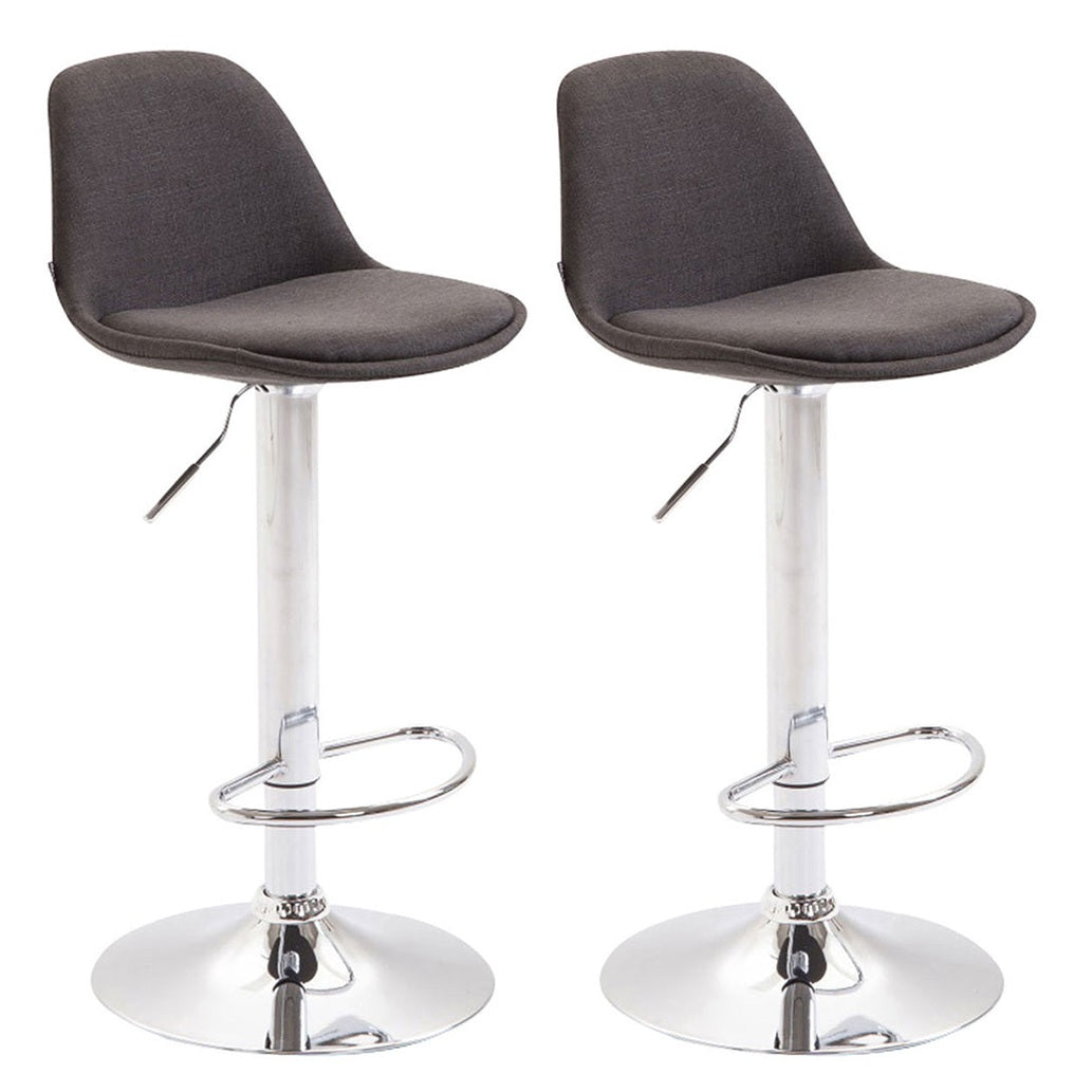 2er Set Barhocker Kiel Stoff - dunkelgrau