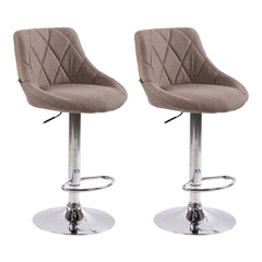 2er Set Barhocker Lazio Stoff C - taupe