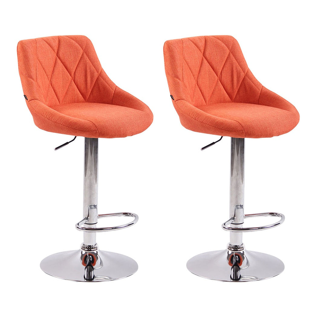 2er Set Barhocker Lazio Stoff C - orange