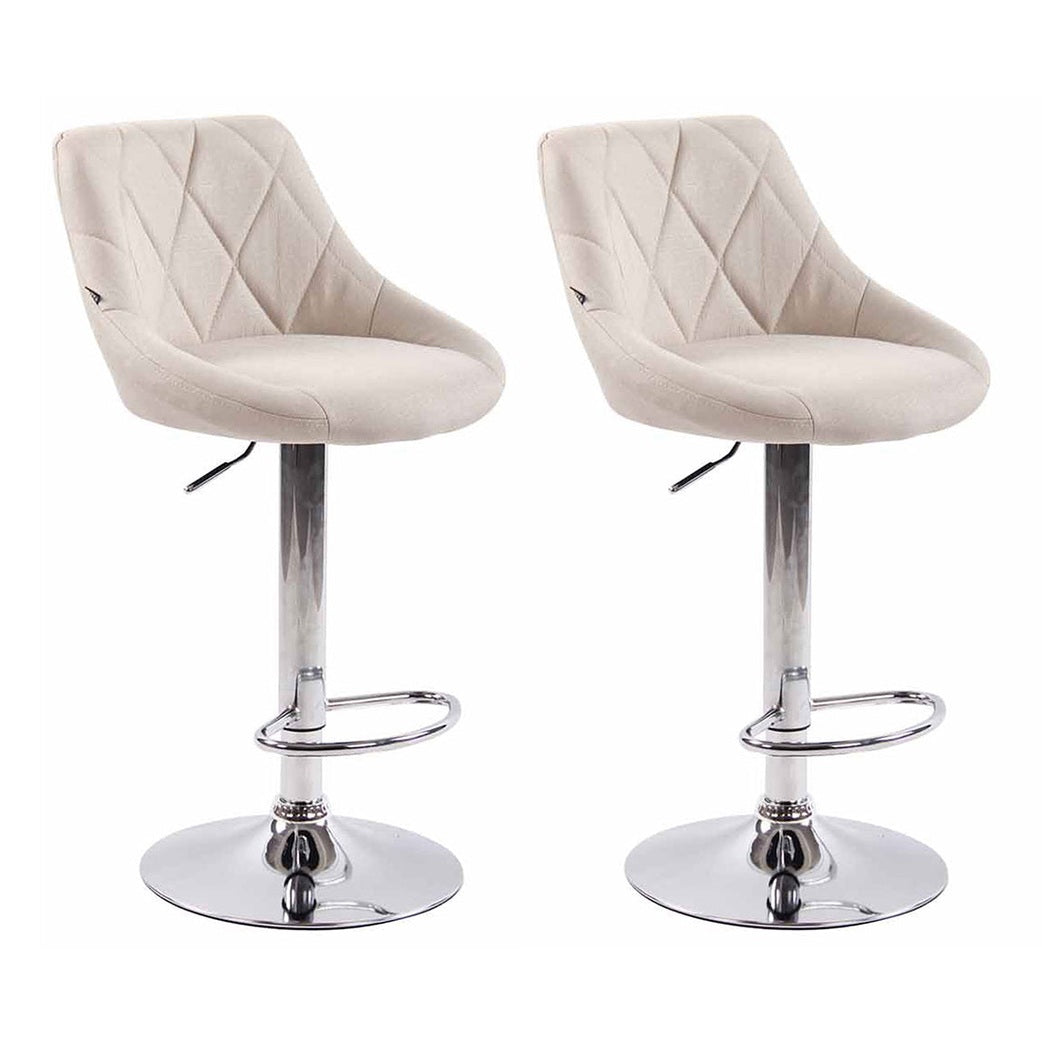 2er Set Barhocker Lazio Stoff C - creme
