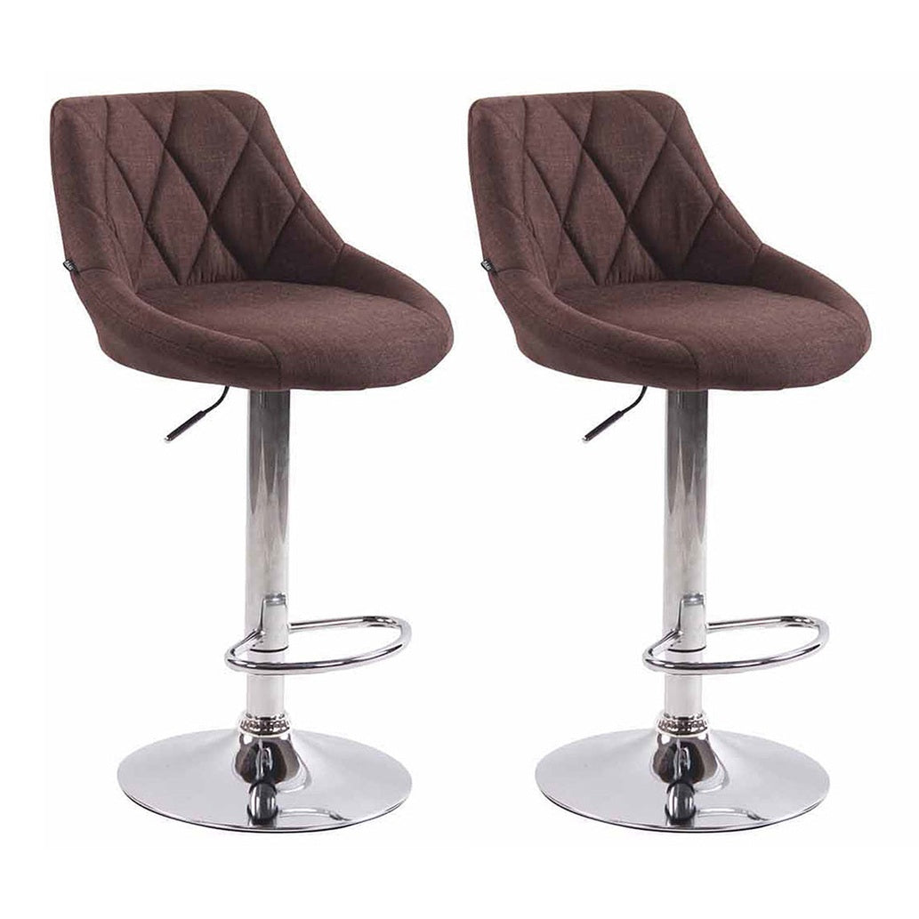 2er Set Barhocker Lazio Stoff C - braun