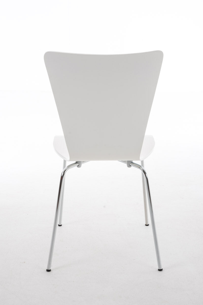Set di 2 sedie impilabili Aaron bianche, design classico ideale per attesa e spazi pubblici.