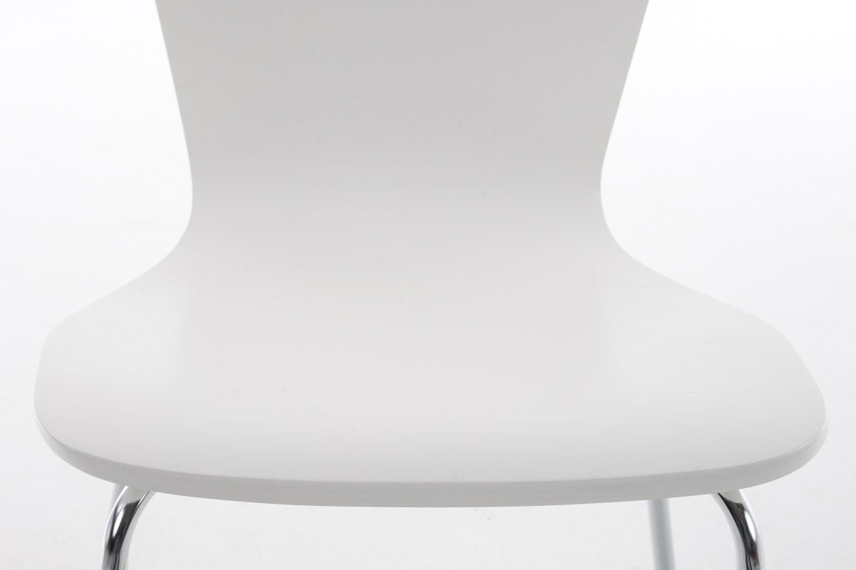 Set di 2 sedie impilabili Aaron bianche, design classico ideale per attesa e spazi pubblici.