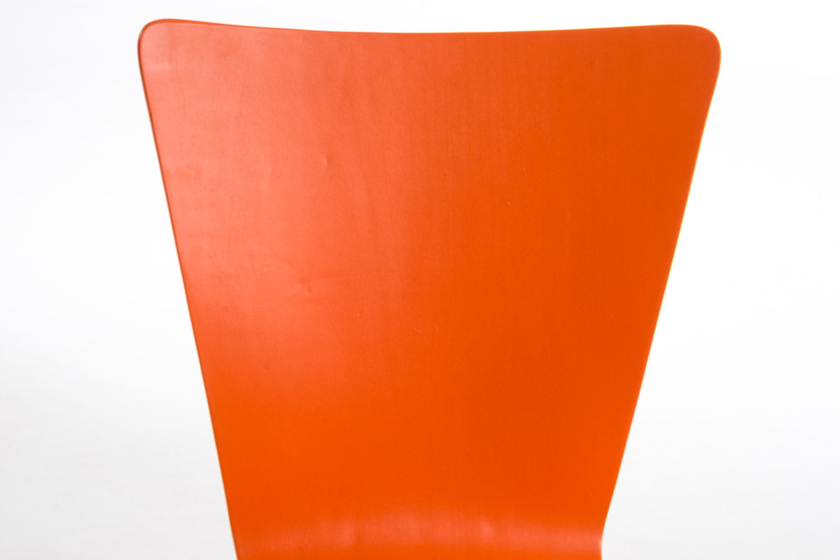 Set di 2 sedie attesa impilabili Aaron in arancione, design classico e intramontabile per ambienti eleganti.
