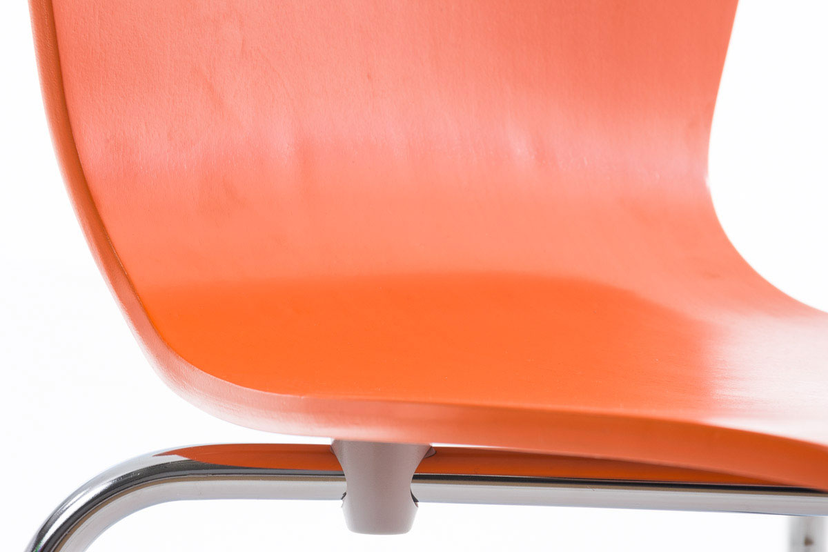 Set di 2 sedie attesa impilabili Aaron in arancione, design classico e intramontabile per ambienti eleganti.