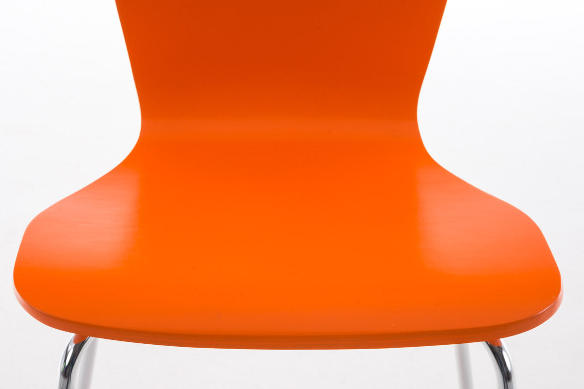 Set di 2 sedie attesa impilabili Aaron in arancione, design classico e intramontabile per ambienti eleganti.