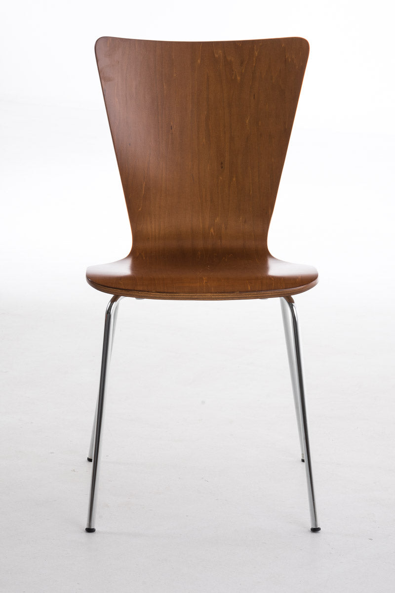 Set di 2 sedie attesa design Aaron in colore marrone, impilabili e dallo stile classico e intramontabile.