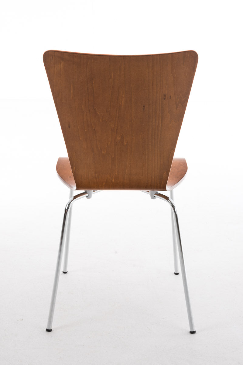 Set di 2 sedie attesa design Aaron in colore marrone, impilabili e dallo stile classico e intramontabile.
