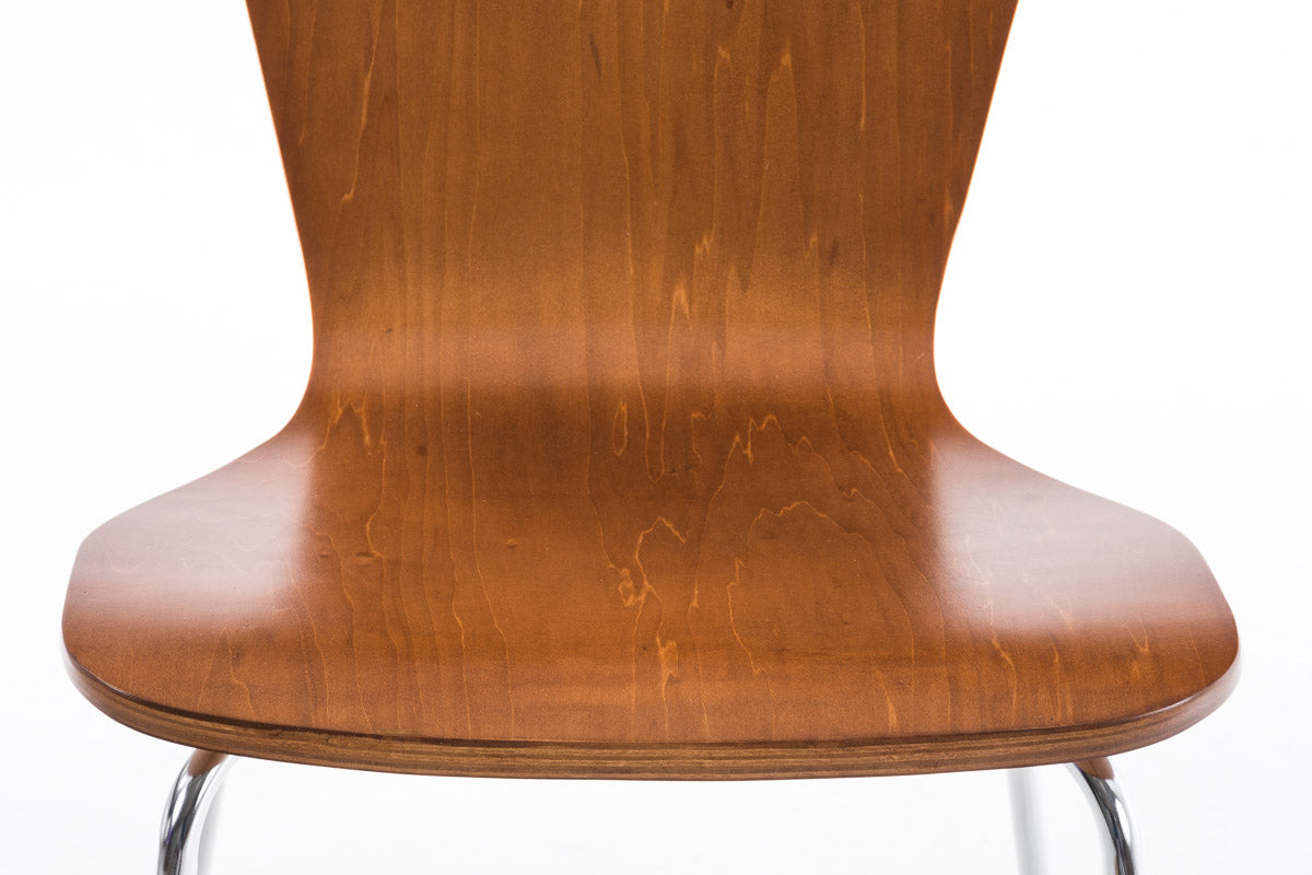Set di 2 sedie attesa design Aaron in colore marrone, impilabili e dallo stile classico e intramontabile.