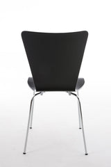 Set di 2 sedie attesa design Aaron in nero, impilabili e dal design classico, ideali per uffici e spazi pubblici.