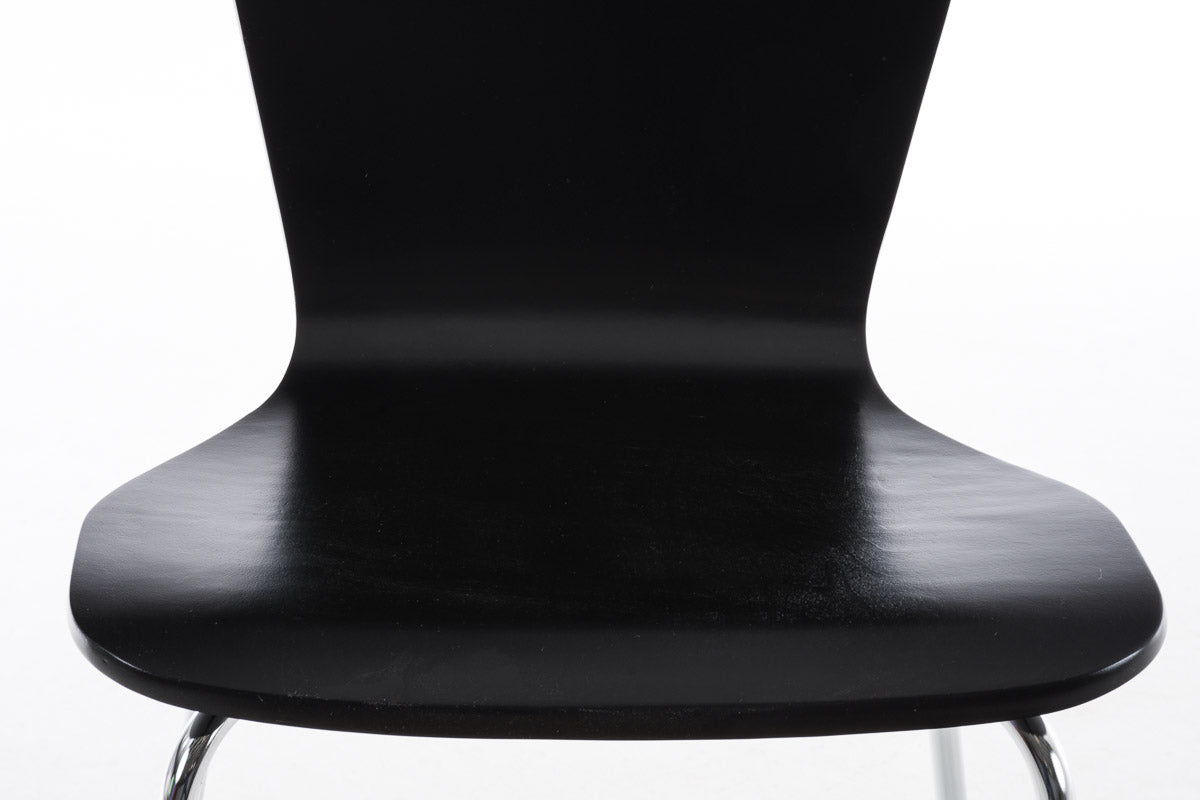 Set di 2 sedie attesa design Aaron in nero, impilabili e dal design classico, ideali per uffici e spazi pubblici.