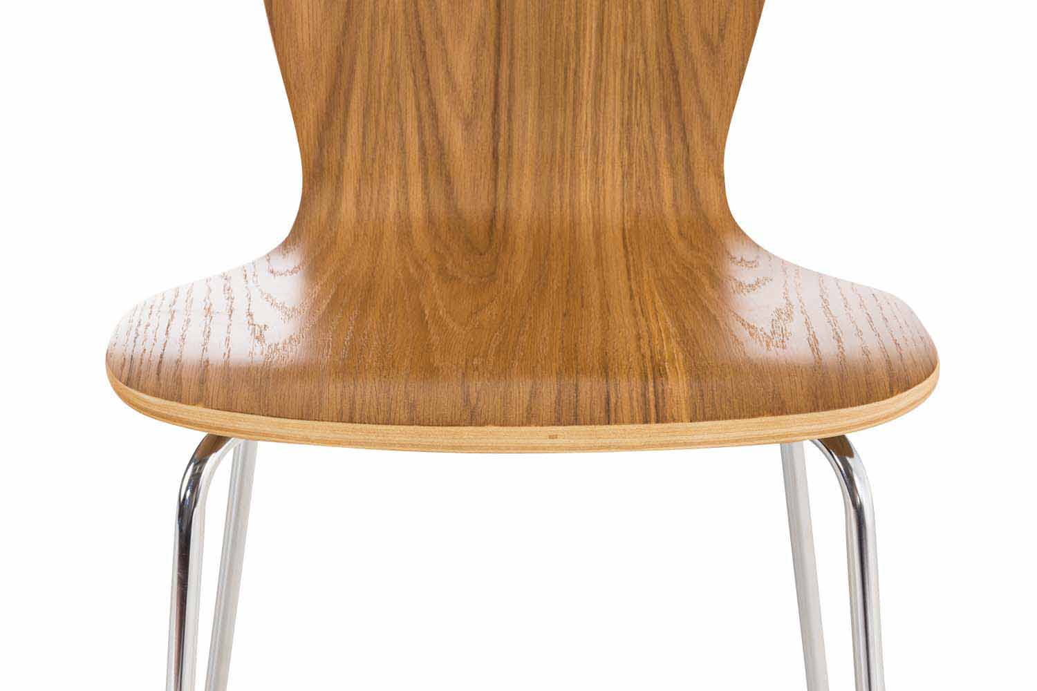 Set di 2 sedie attesa impilabili Aaron in legno di quercia, design classico e intramontabile per ogni ambiente.