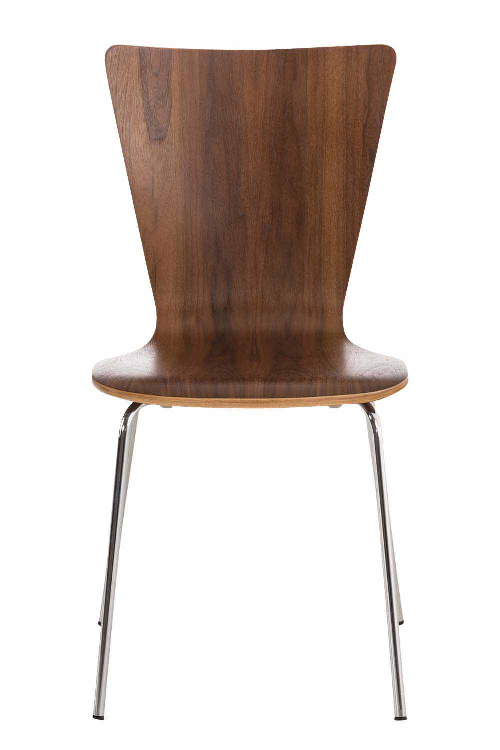 Set di 2 sedie attesa design Aaron in legno di noce, eleganti e impilabili, ideali per uffici e spazi pubblici.