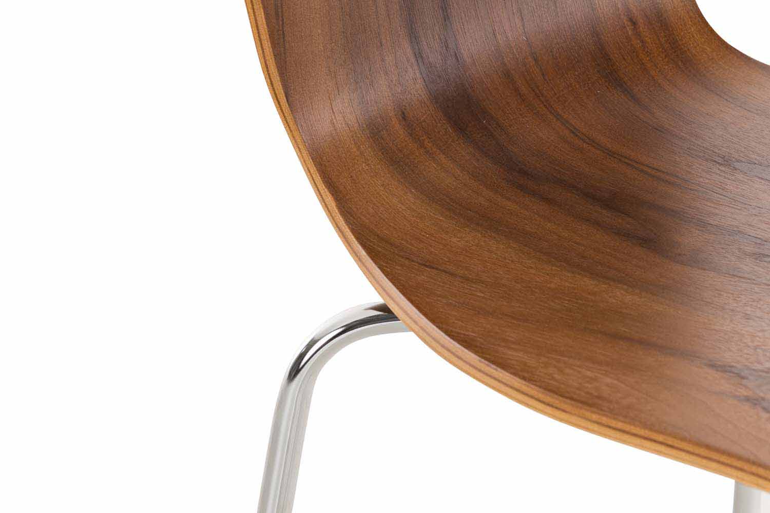 Set di 2 sedie attesa design Aaron in legno di noce, eleganti e impilabili, ideali per uffici e spazi pubblici.