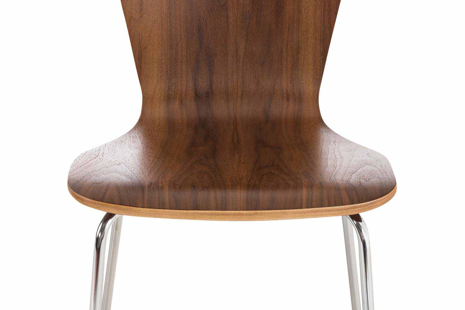 Set di 2 sedie attesa design Aaron in legno di noce, eleganti e impilabili, ideali per uffici e spazi pubblici.