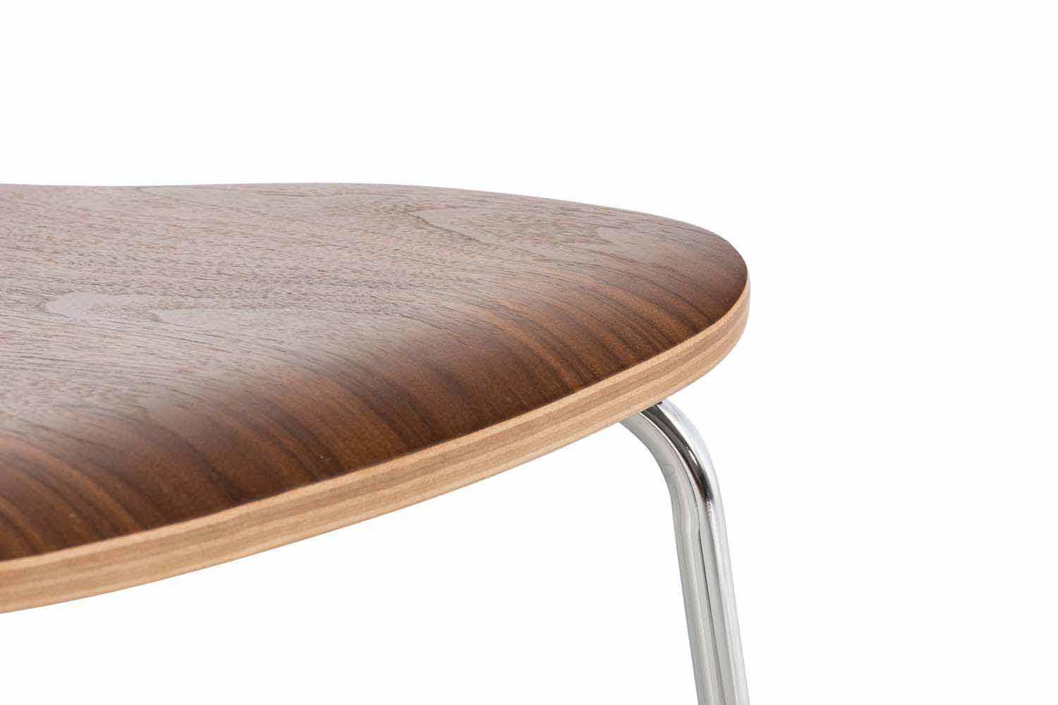 Set di 2 sedie attesa design Aaron in legno di noce, eleganti e impilabili, ideali per uffici e spazi pubblici.