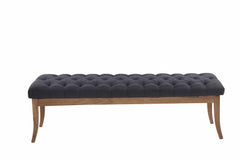 Sitzbank Ramses Stoff antik-hell 150 cm - schwarz