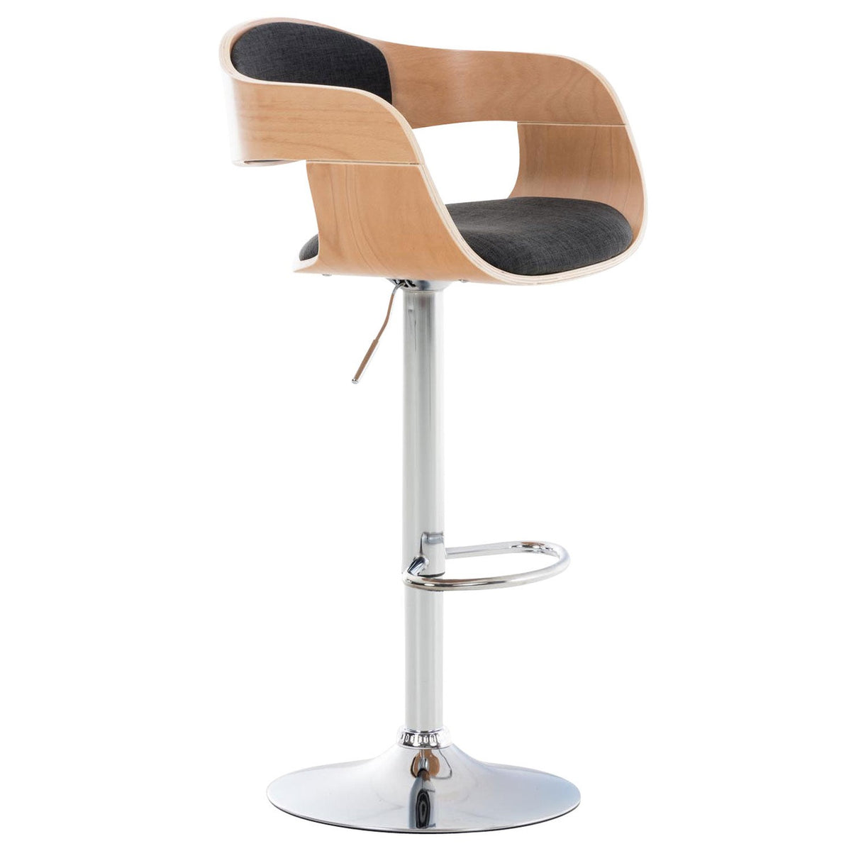 Barhocker Kingston C Stoff - natura/dunkelgrau
