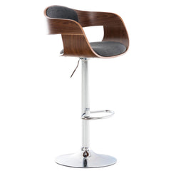 Barhocker Kingston C Stoff - walnuss/dunkelgrau