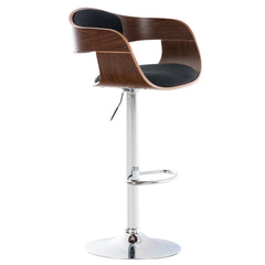 Barhocker Kingston C Stoff - walnuss/schwarz