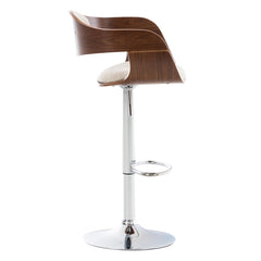 Barhocker Kingston C Stoff - walnuss/creme